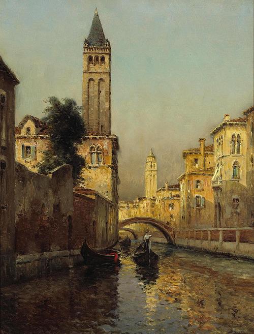 欧洲威尼斯绘画（威尼斯画派风景油画）